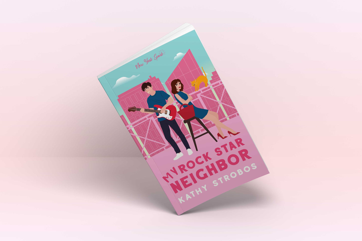 My Rock Star Neighbor paperback, a fake dating, frenemies-to-lovers, rock star romantic comedy