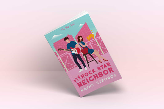 My Rock Star Neighbor paperback, a fake dating, frenemies-to-lovers, rock star romantic comedy