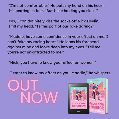 My Rock Star Neighbor paperback, a fake dating, frenemies-to-lovers, rock star romantic comedy