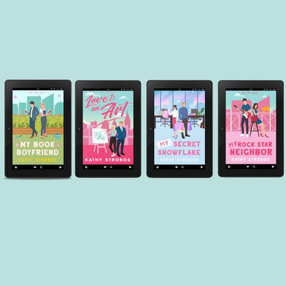 New York Spark Series in E-Book (My Book Boyfriend, Love Is an Art, My Secret Snowflake. My Rock Star Neighbor)