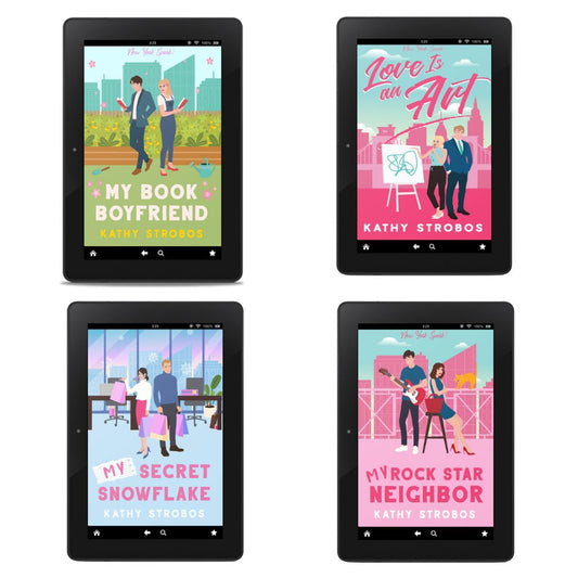 New York Spark Series in E-Book (My Book Boyfriend, Love Is an Art, My Secret Snowflake. My Rock Star Neighbor)